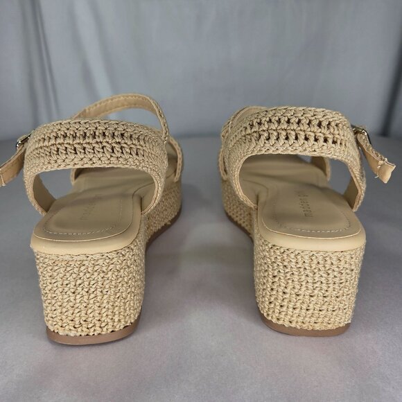 NWOT Madden Girl Women's Julian-C Platform Raffia Wedge Sandals - Picture 4 of 9